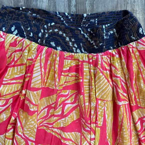 - Anthropologie Vanessa Virginia cotton skirt retro mixed patterns  pull o… - Picture 3 of 4